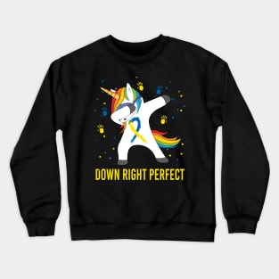 Dabbing Unicorn Down Syndrome Awareness Crewneck Sweatshirt